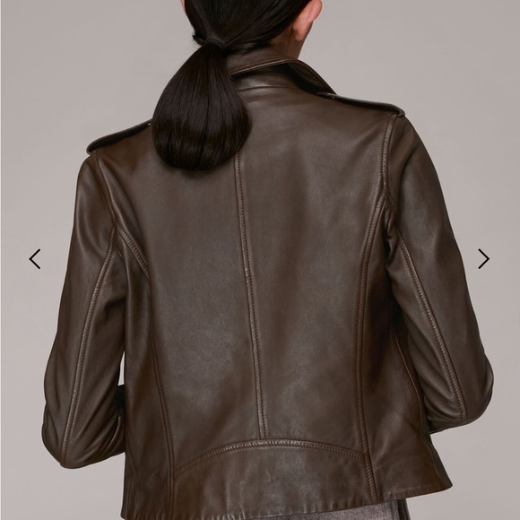 Whistles Agnes Leather Jacket - Picture 2 of 6